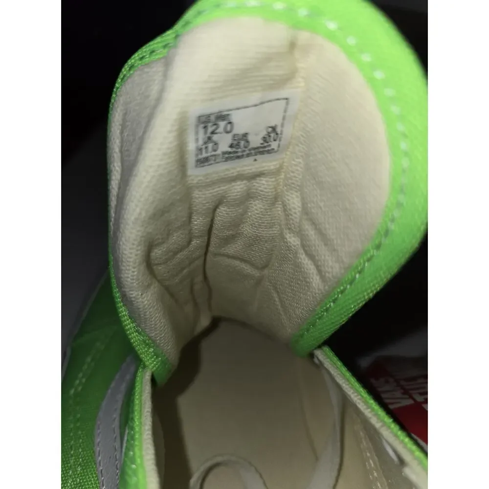 NWT Vans Old Skool Neon Green Gecko Sneakers US Mens Size 12